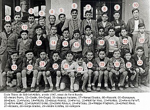 SIDI BEL ABBES ECOLE THIERS GARCONS 1947 XXX